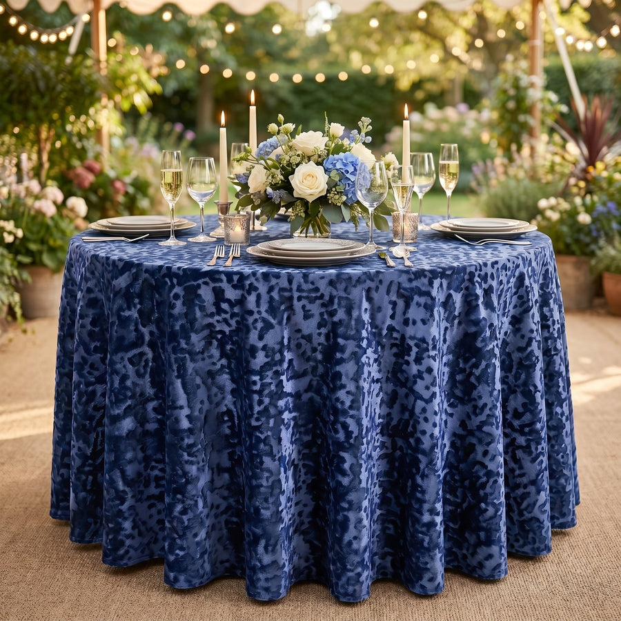 Allendale French Blue Tablecloth — styled table