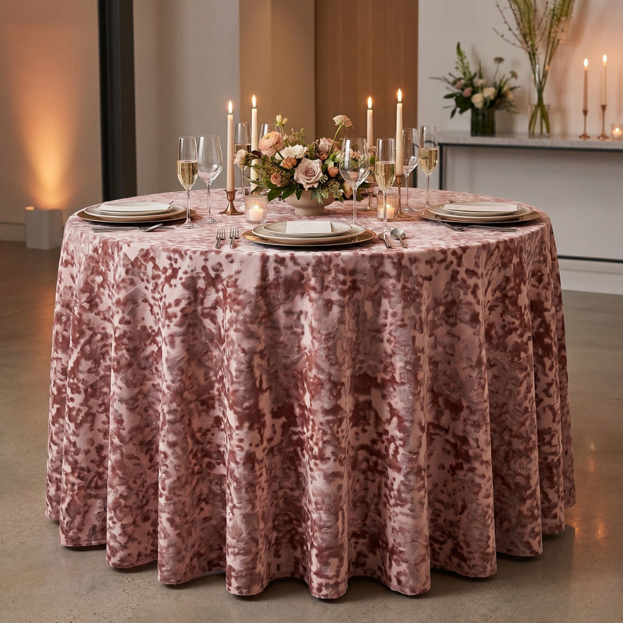 Allendale Mauve Tablecloth — styled table