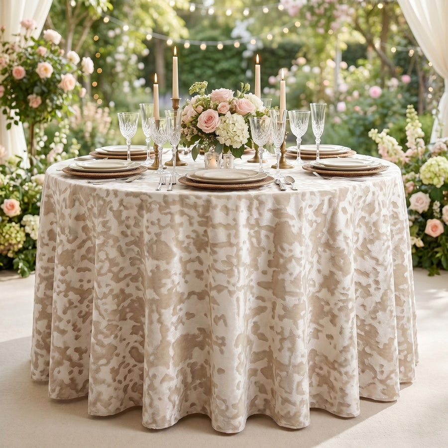 Allendale Natural Tablecloth — styled table