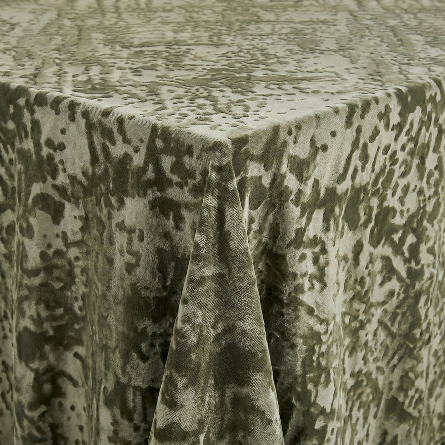 Allendale Olive Tablecloth — fabric detail