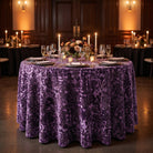 Allendale Plum Tablecloth — styled table
