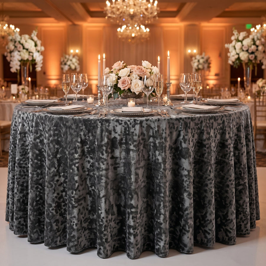Allendale Silver Tablecloth — styled table