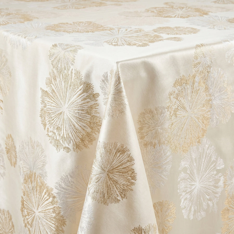 Allium Gold Tablecloth — fabric detail