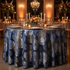 Allium Navy Tablecloth — styled table