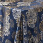 Allium Navy Tablecloth — fabric detail