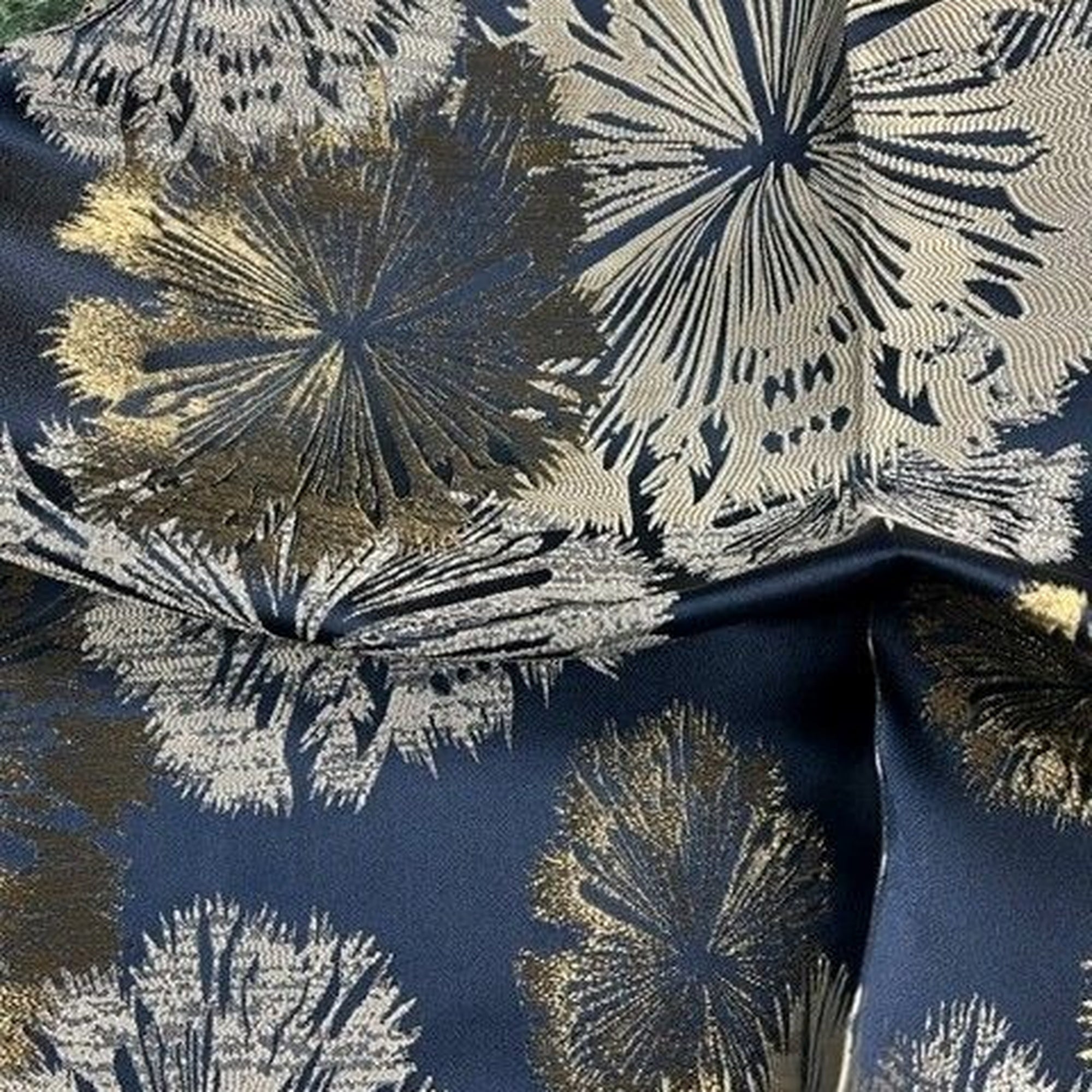 Allium Navy Tablecloth — fabric swatch