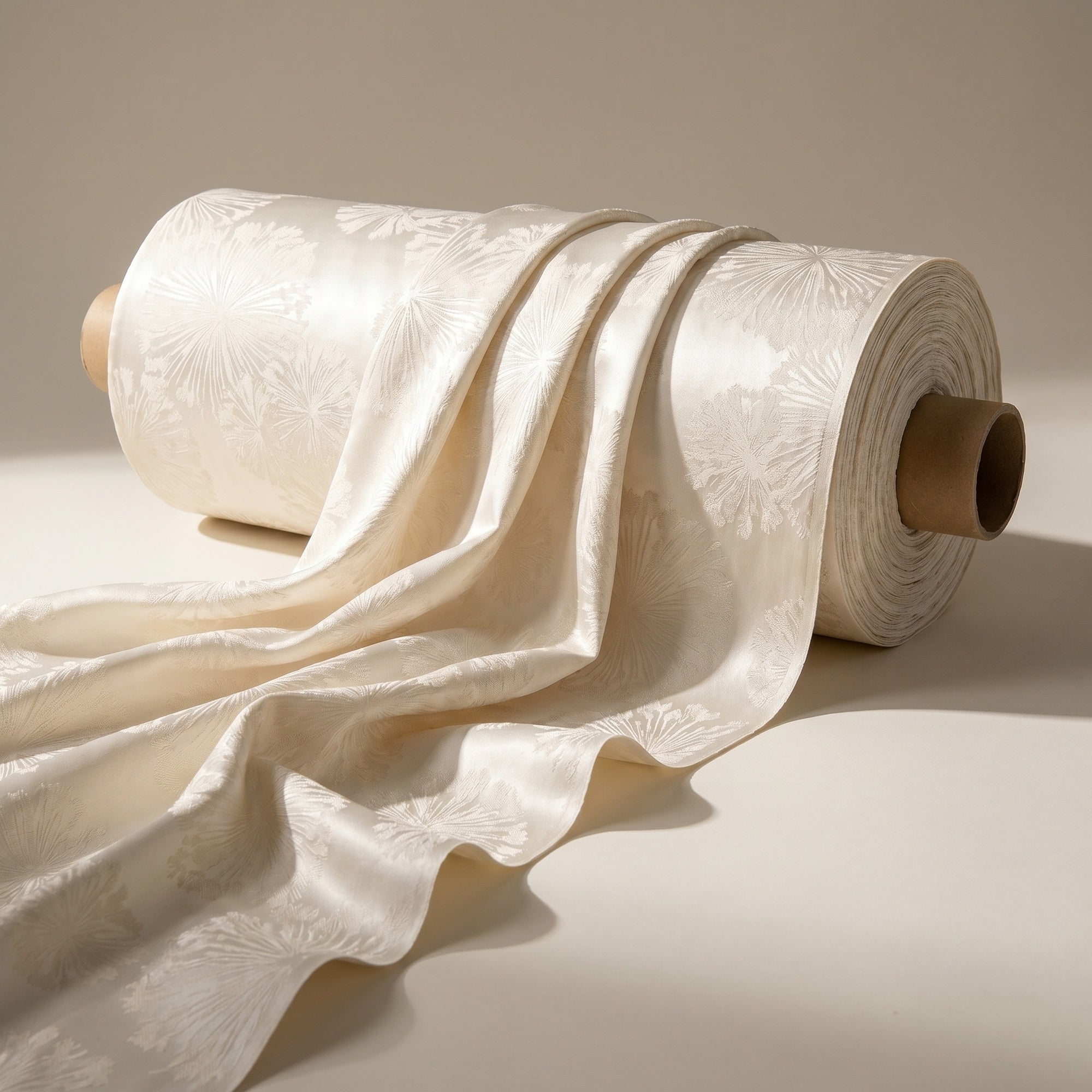Allium Off White Fabric — fabric roll