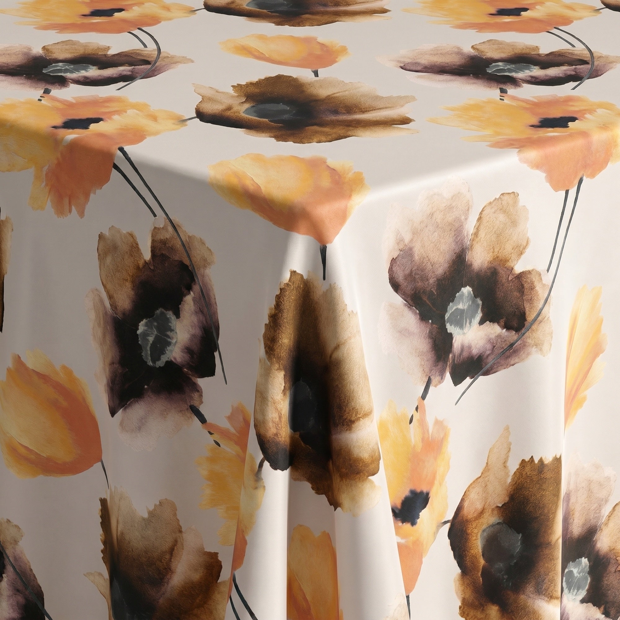 Anthium Brown Tablecloth — fabric detail