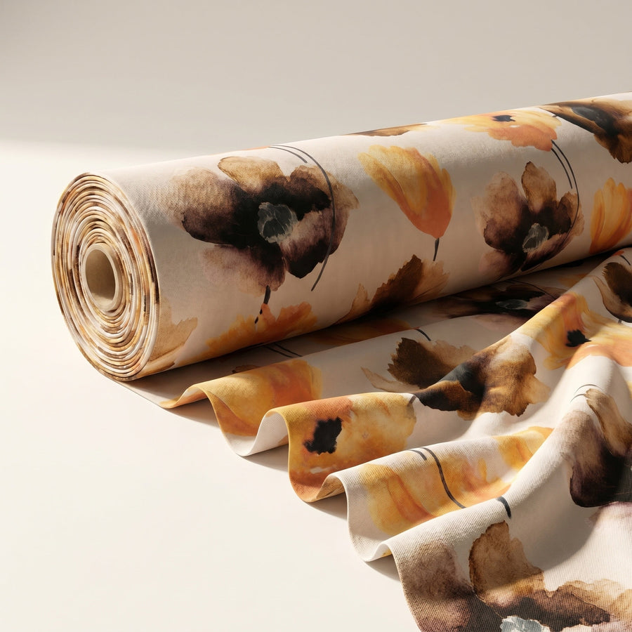 Anthium Brown Fabric — fabric roll