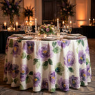 Anthium Plum Tablecloth — styled table