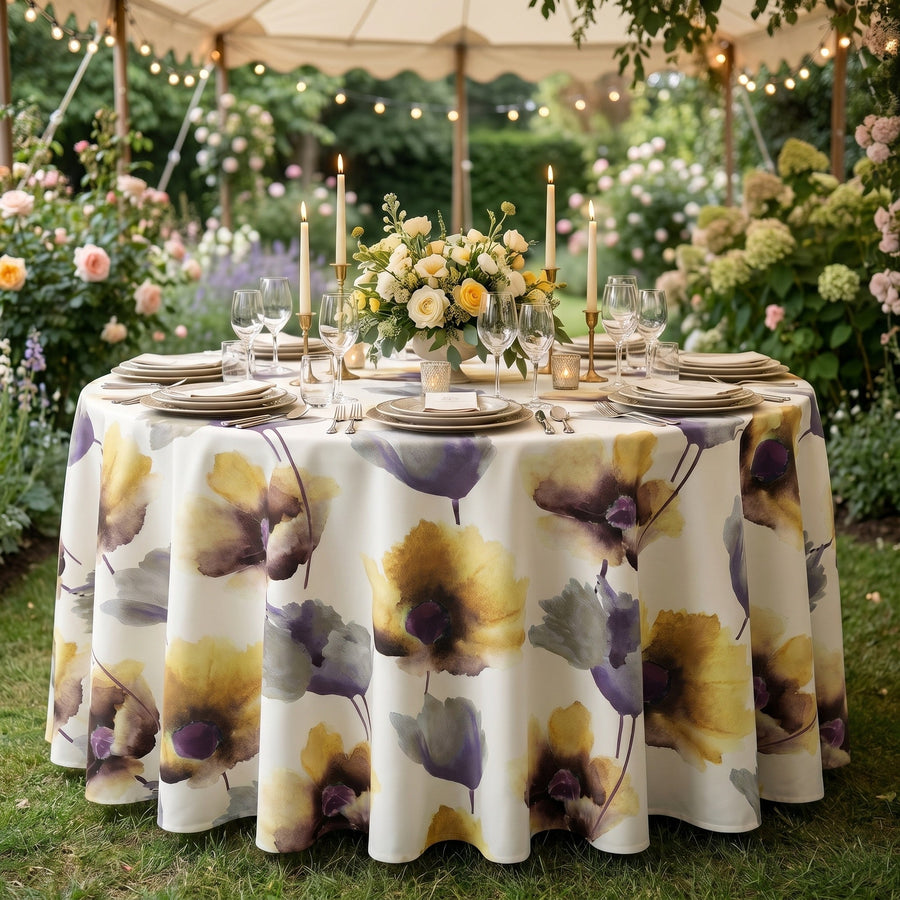 Anthium Sunflower Tablecloth — styled table
