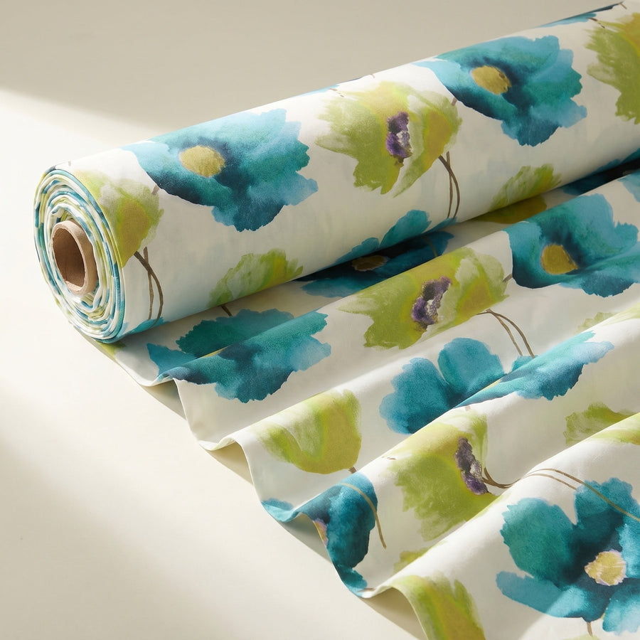 Anthium Turquoise Fabric — fabric roll