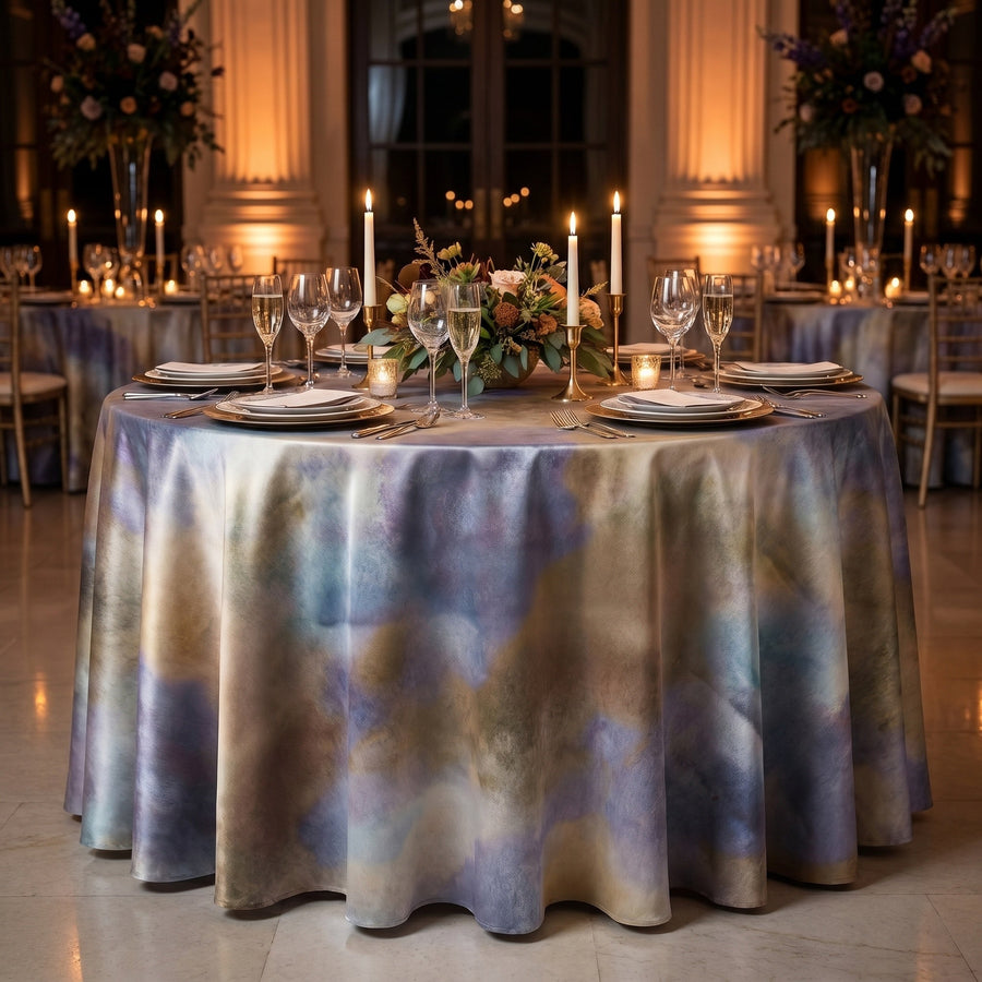 Aquarium Navy Tablecloth — styled table