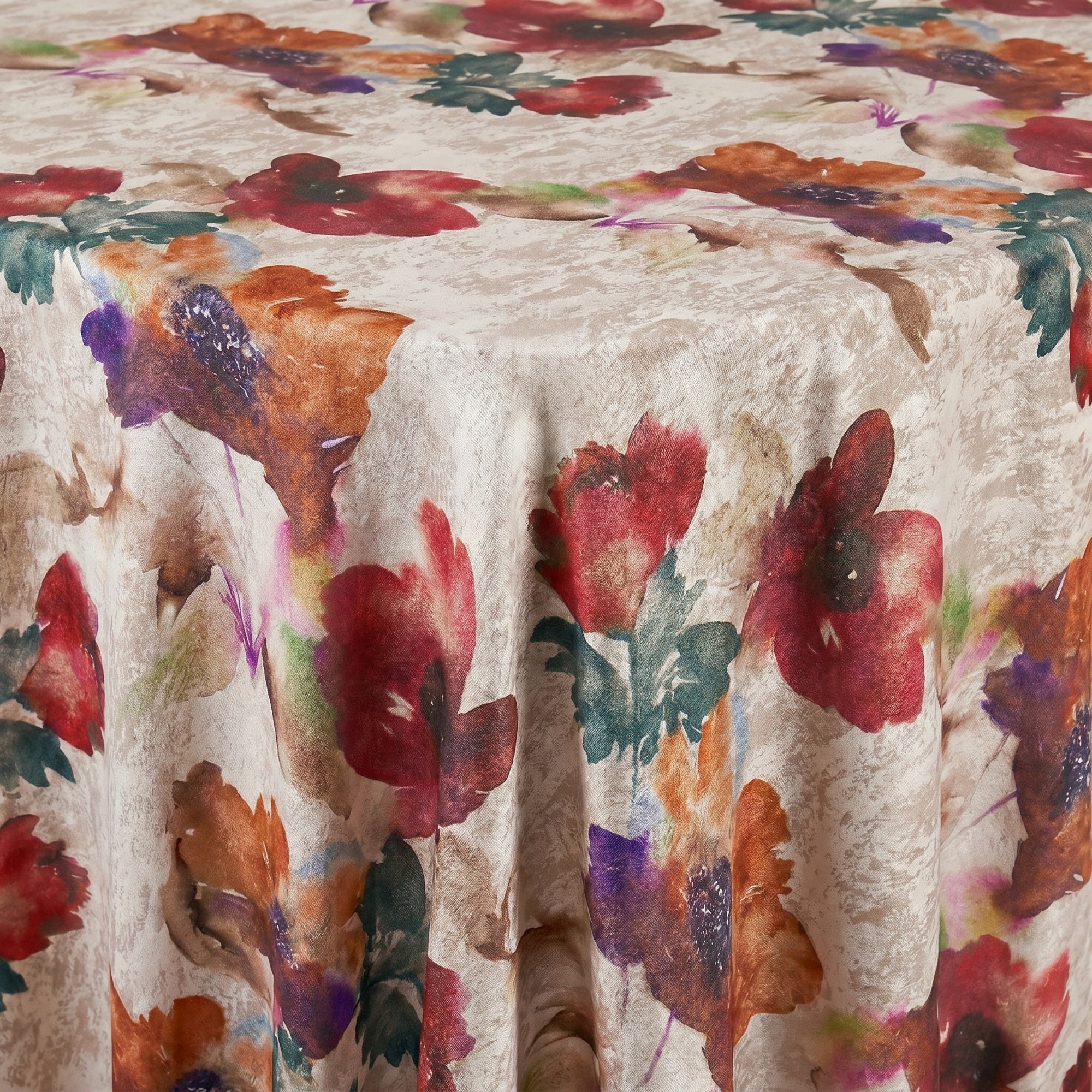 Aster Mauve Tablecloth — fabric detail