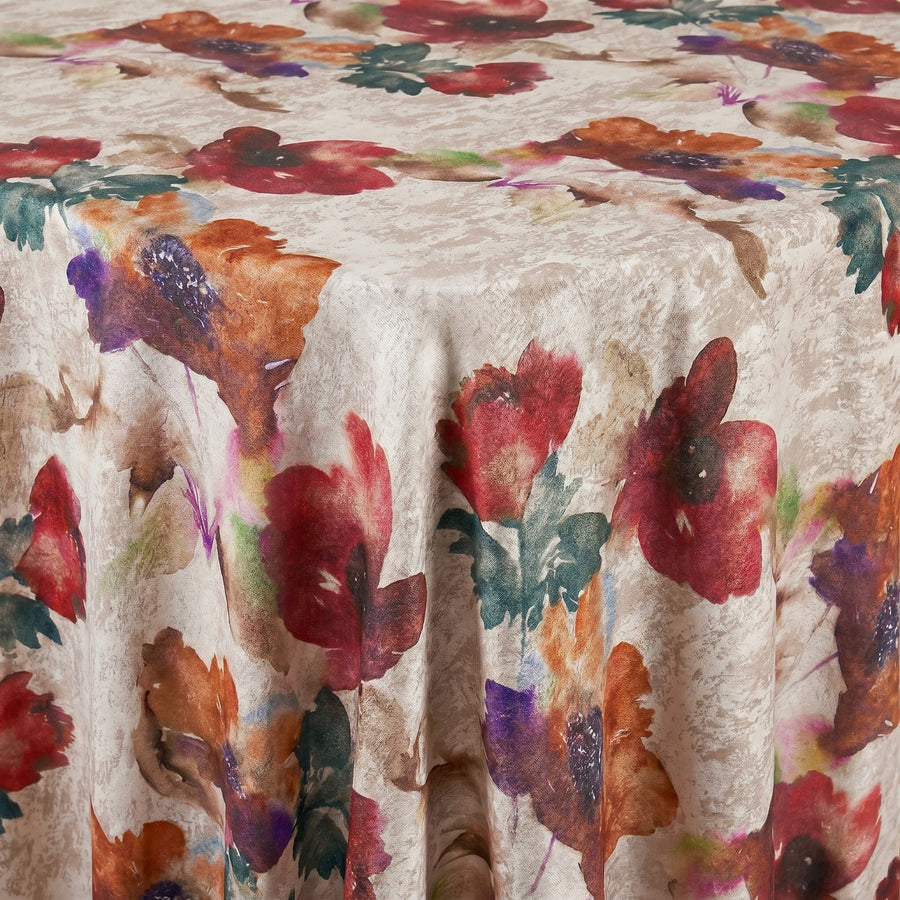 Aster Mauve Tablecloth — fabric detail