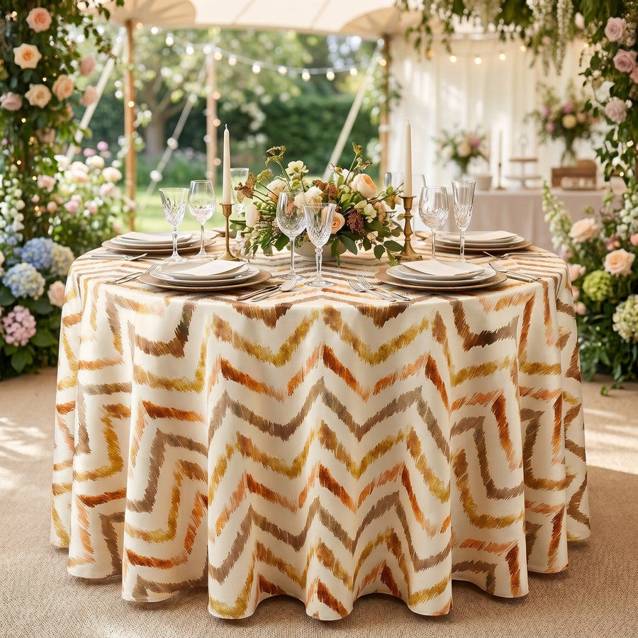 Atrium Brown Tablecloth — styled table