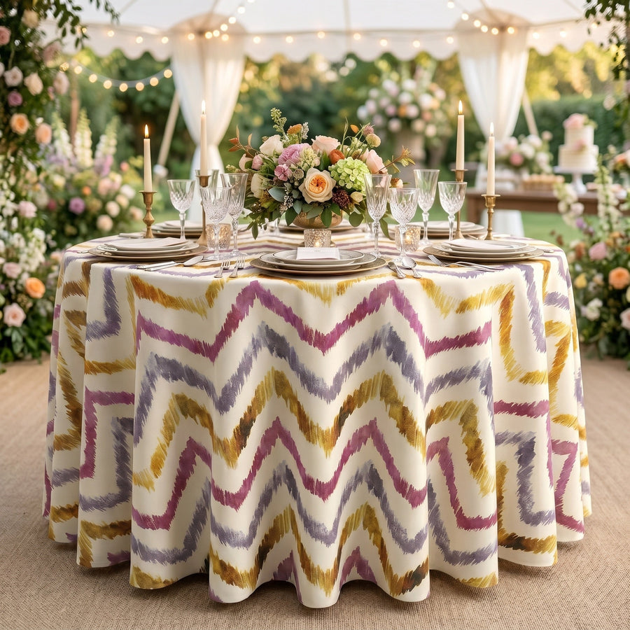 Atrium Sunflower Tablecloth — styled table
