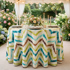 Atrium Turquoise Tablecloth — styled table