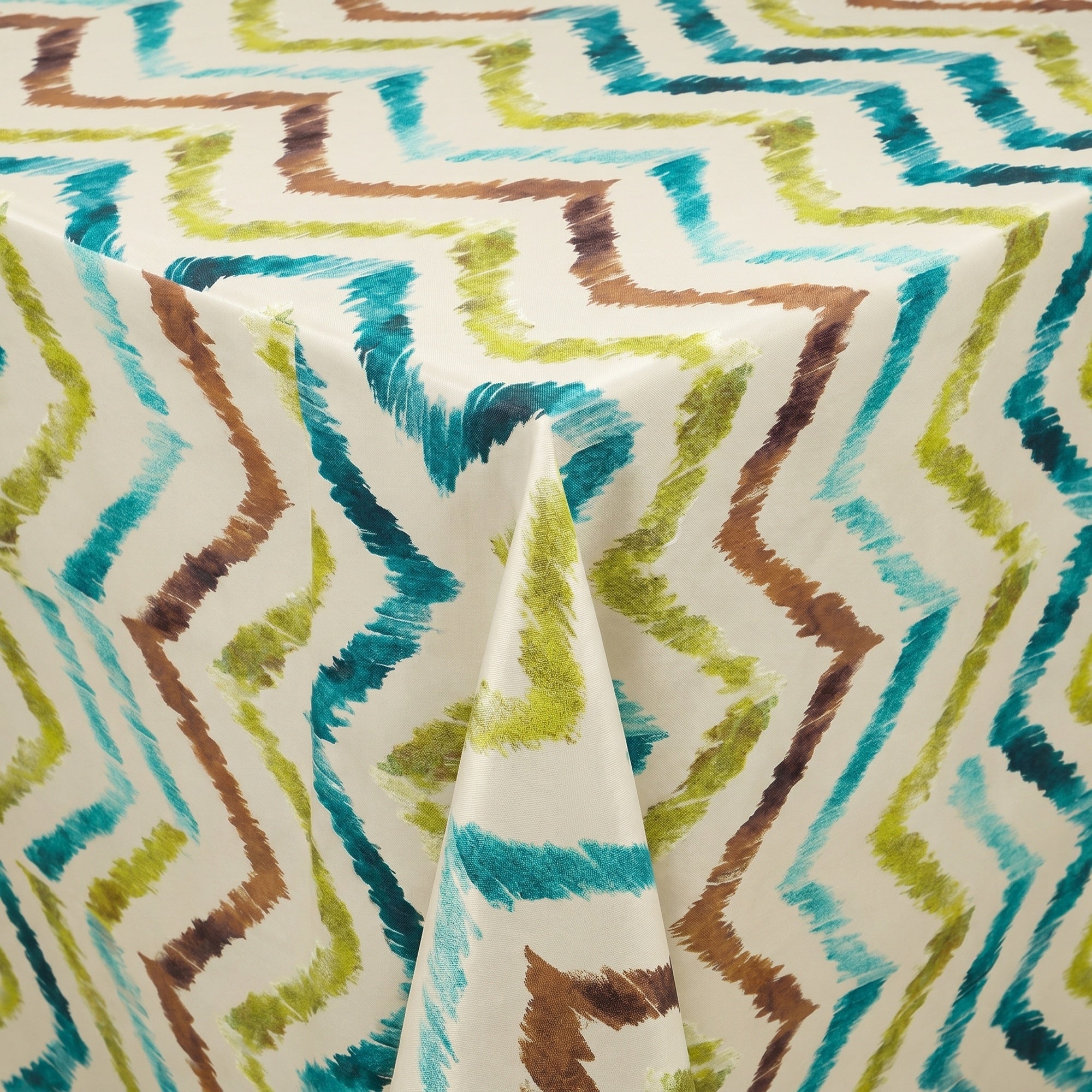 Atrium Turquoise Tablecloth — fabric detail