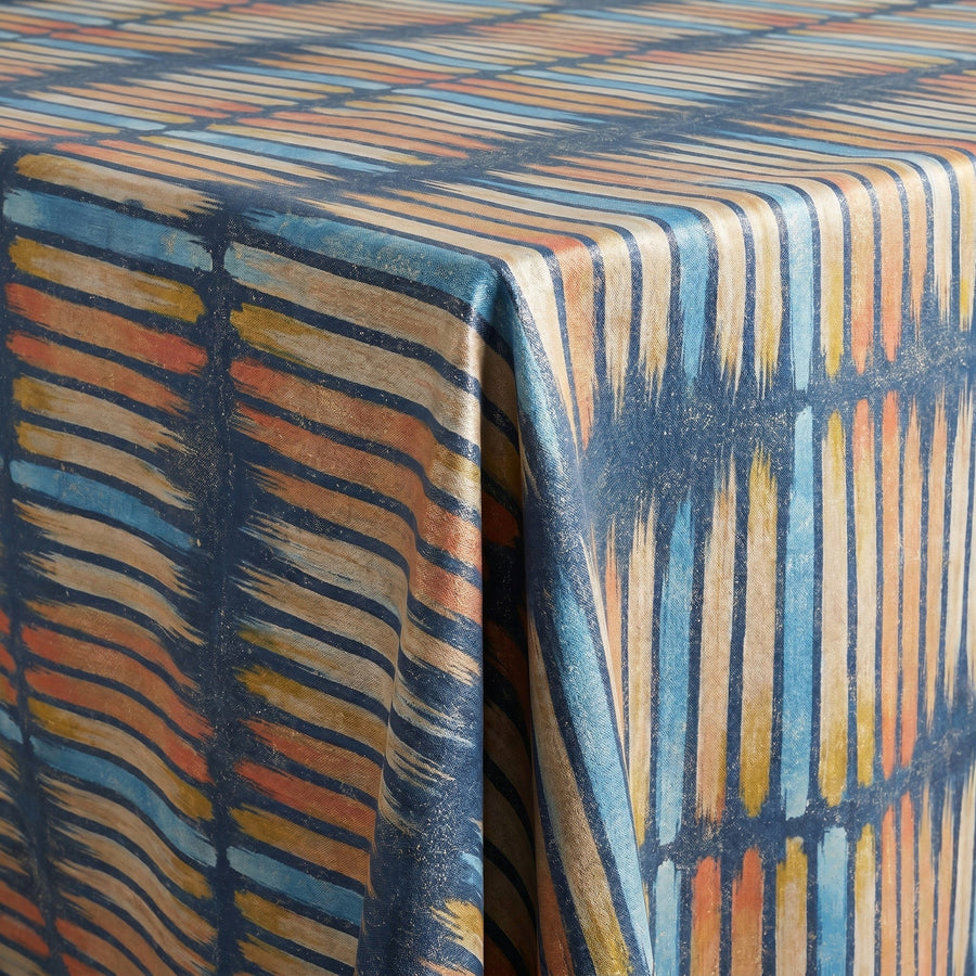 Aurura Blue Tablecloth — fabric detail