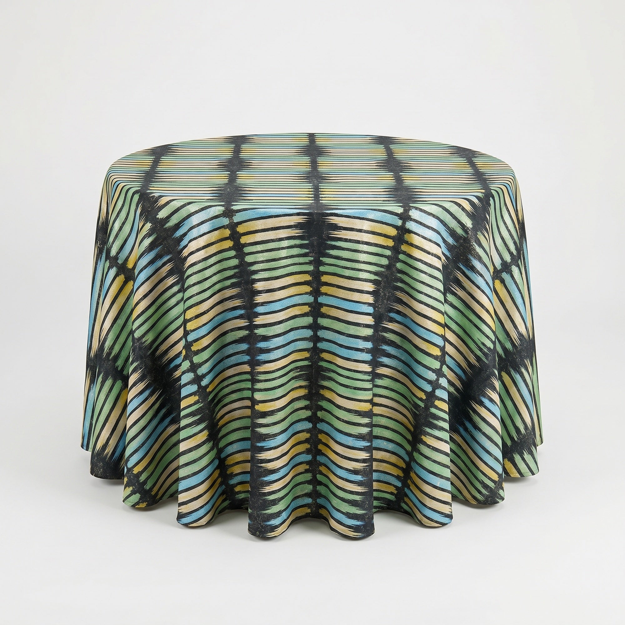 Aurura Green Black Tablecloth