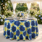 Azalea Blue Tablecloth — styled table