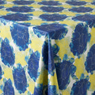 Azalea Blue Tablecloth — fabric detail