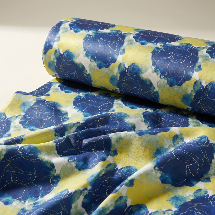Azalea Blue Fabric — fabric roll