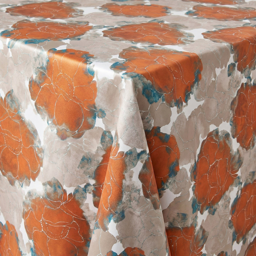 Azalea Orange Tablecloth — fabric detail