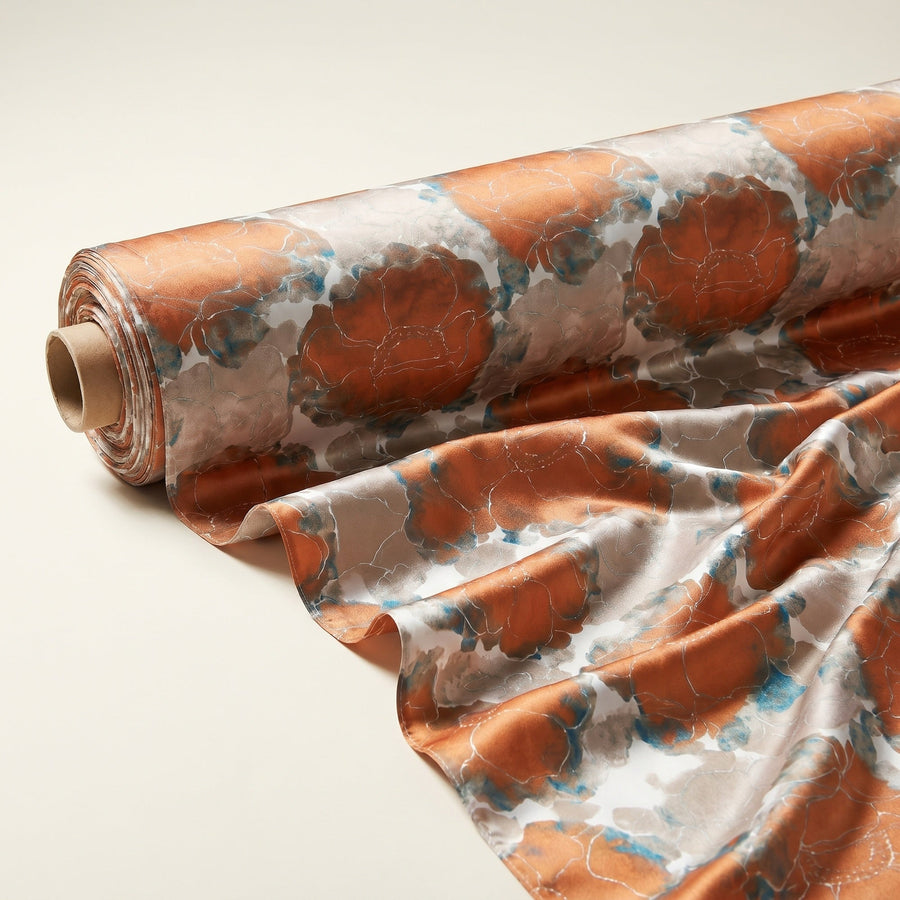 Azalea Orange Fabric — fabric roll
