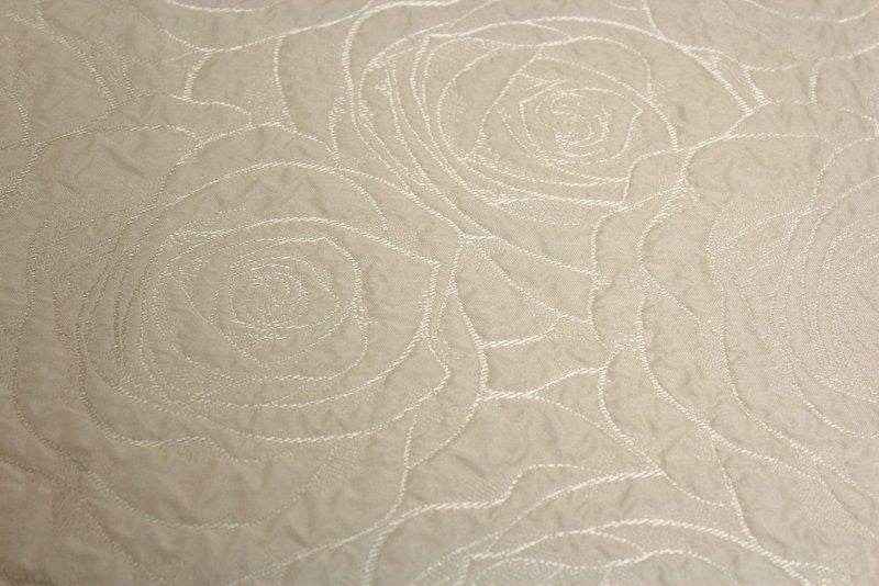 Ivory BARNES Jacquard Quilted Look Fabric by the Yard - 60 Inch Wide