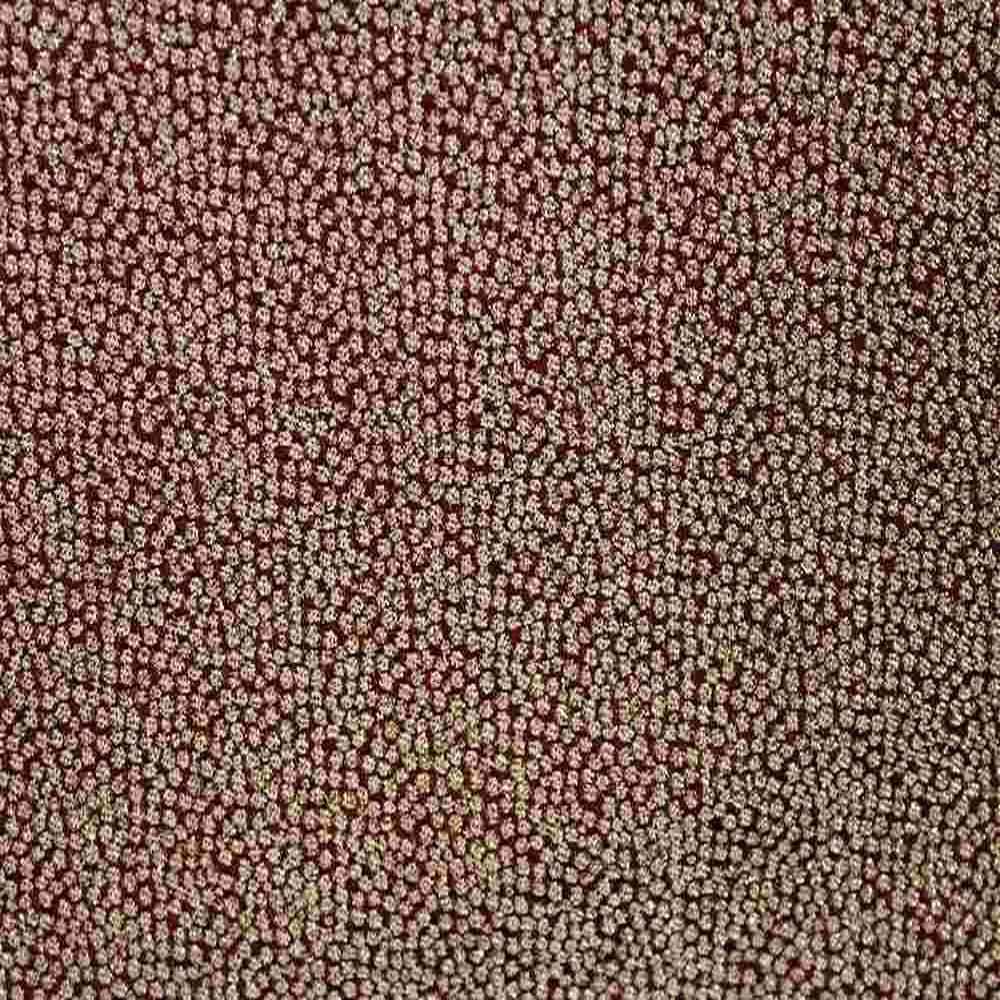 Red Beacon Metallic Jacquard Embroidery Fabric by the Yard - 57 Inch Wide