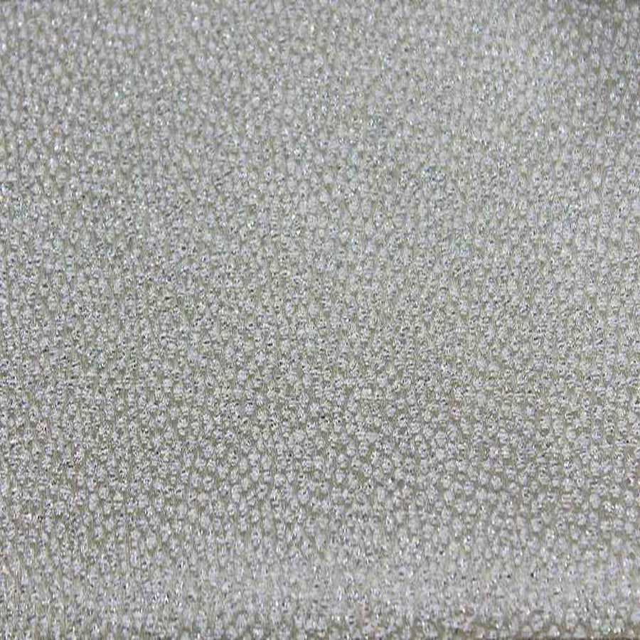White Beacon Metallic Jacquard Embroidery Fabric by the Yard - 57 Inch Wide