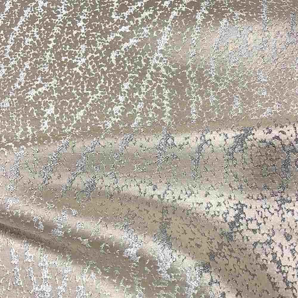 Ivory/Silver Beaconsfield Metallic Embroidery Jacquard Fabric by the Yard - 57 Inch Wide