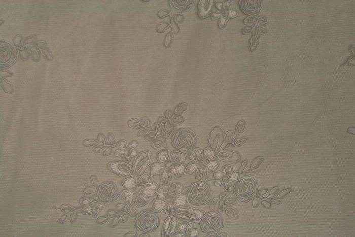 ivory BELLAIRE Embroidered Fabric by the Yard - 50 Inch Wide