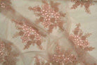 pink-1 BELLAIRE Embroidered Fabric by the Yard - 50 Inch Wide