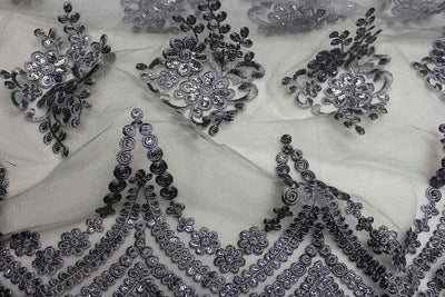 Beverly Lace Fabric – Grey