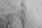 white-1 BEVERLY Embroidered Sheer With Sequins Fabric by the Yard - 54 Inch Wide