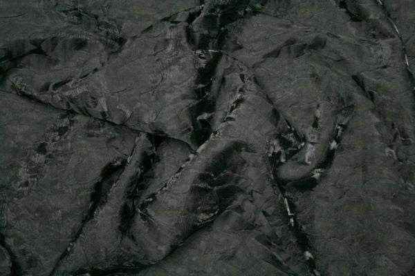 black BRILLIANT Crushed Fabric by the Yard - 48 Inch Wide