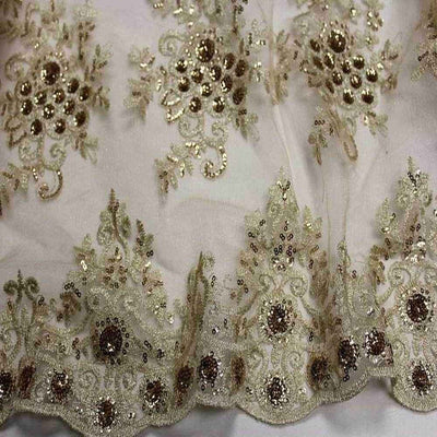 Bristol Sequin Fabric – Champagne