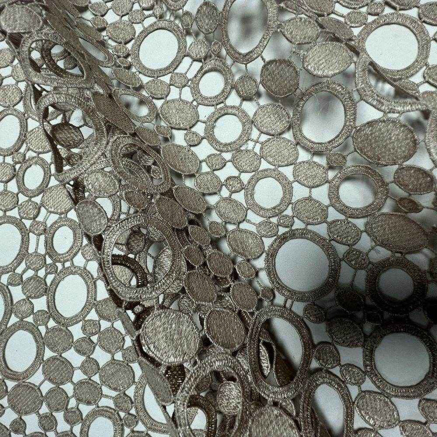 linen Bubbles Lace Fabric by the Yard - 52 Inch Wide