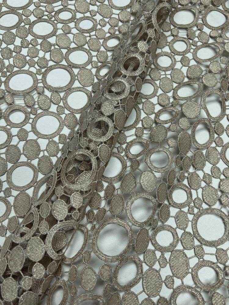 linen Bubbles Lace Fabric by the Yard - 52 Inch Wide