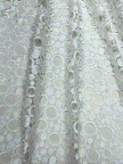 white Bubbles Lace Fabric by the Yard - 52 Inch Wide