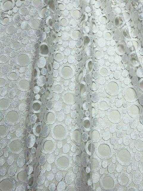 white Bubbles Lace Fabric by the Yard - 52 Inch Wide