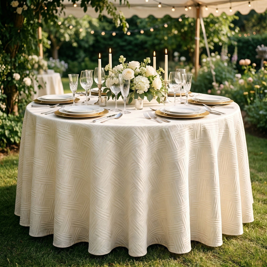 Bangkok Ivory Tablecloth — styled table