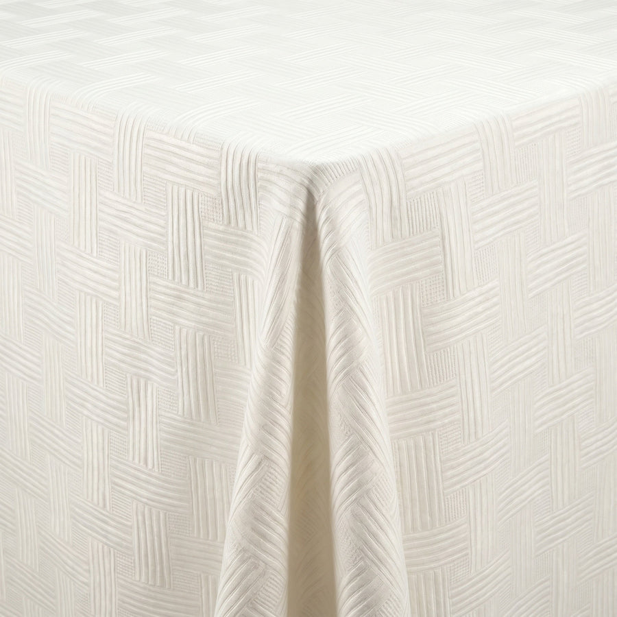 Bangkok White Tablecloth — fabric detail