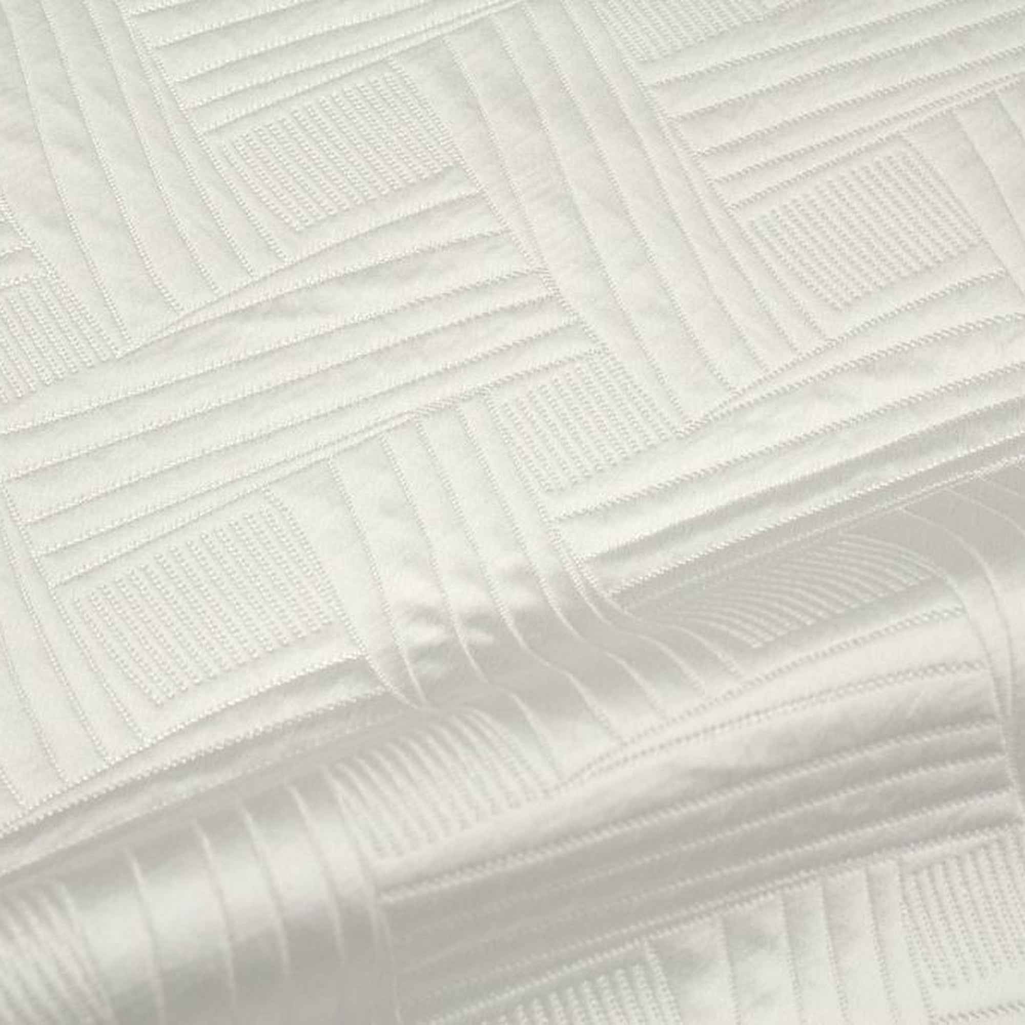 Bangkok Jacquard Fabric – White