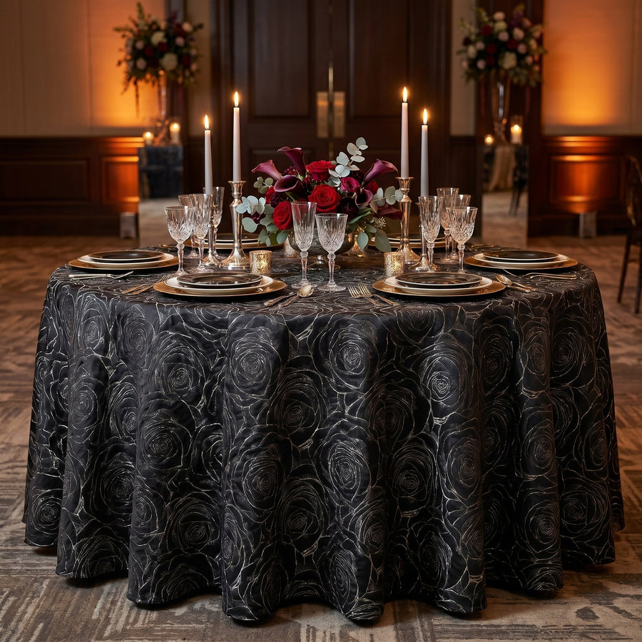 Barnes Onyx Tablecloth — styled table
