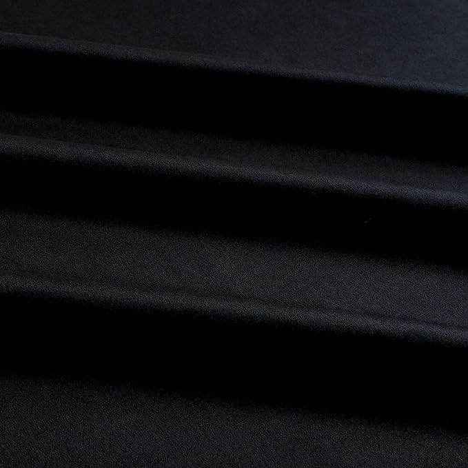Black Shiny Velvet Fabric by the Yard - 72 Inch Wide