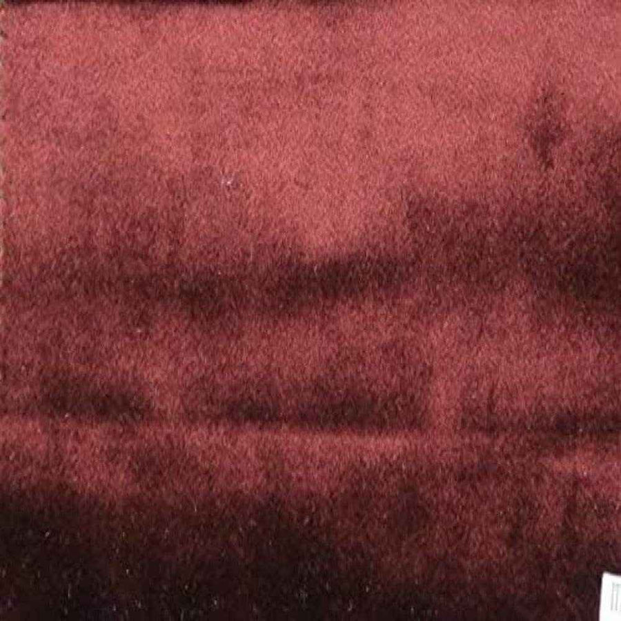 Burgundy Shiny Velvet Fabric by the Yard - 72 Inch Wide